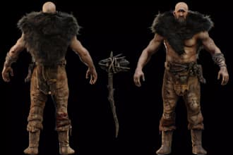 convert 2d drawing into 3d glb model,cyclops monster,humanoid nsfw rig3d in maya