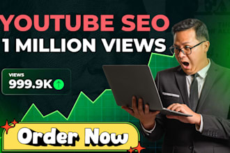 promote youtube channel for 1 million views, google SEO and channel growth