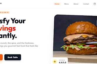 design a modern restaurant website