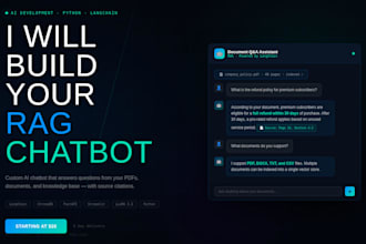 build a rag chatbot for document QA using python