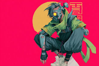design anime character , cyberpunk character