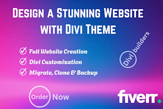 be your expert divi website developer and divi theme builder