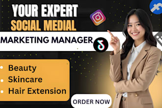 be your beauty, skincare, and hair extension social media marketing manager