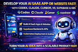 develop ai saas app website using codex claude cursor v0 supabase backend k8s