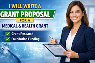write a grant proposal for a medical, health grant, grant research, foundation