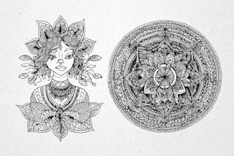create your beautiful zentangle illustration