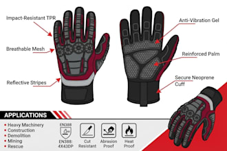 design gloves fashion line and tech packs for goalkeeper, cycling or any sport
