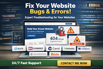 fix dorik woocommerce carrd godaddy webflow squarespace duda bug error elementor