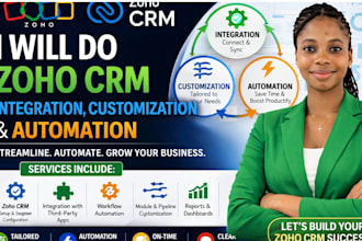 set up zoho CRM integration, customization, and automation with workflows