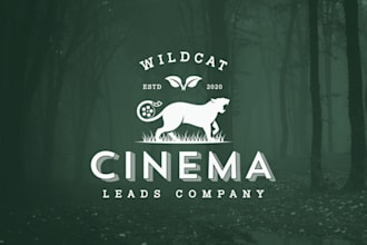 design a modern and cinematic logo for film production companies