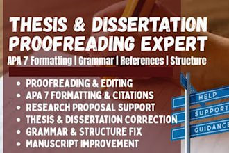 edit and proofread thesis, dissertation, and research proposal