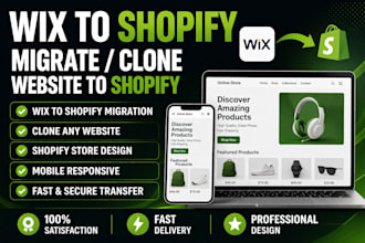 migrate your wix website to shopify store clone website