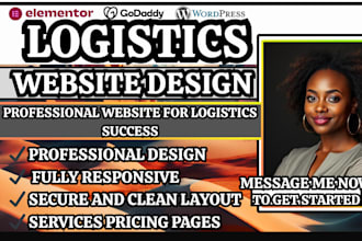 logistics website design transport company shipping company supply chain website