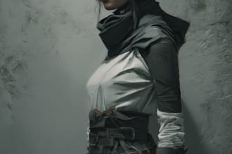 design a futuristic sci fi character for games, stories or nft