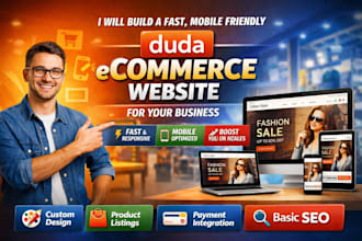 build a fast mobile friendly duda jimdo wix ecommerce website for your business