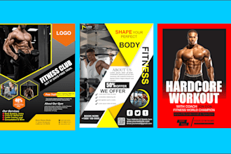 design professional fitness and sports flyer