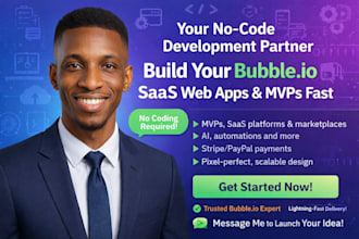 build bubble io no code web app as bubble developer expert