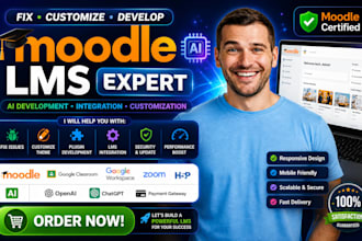 fix moodle google classroom lms development ai development moodle customization