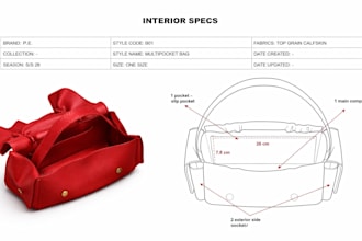design bag tech pack for handbags, wallets, luggage,belt,tote bag and backpacks