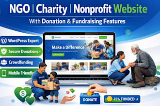 create a nonprofit, ngo, or charity website with donation features on wordpress