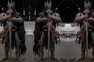 custom wearable anime cosplay creation 3d knight armor fantasy video game prop