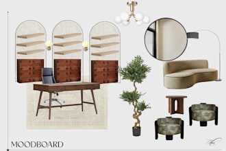 create mood board and concept design for your space