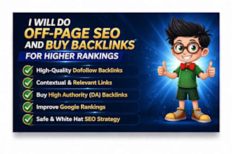 do off page SEO and buy backlinks for higher rankings