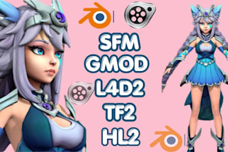 edit, rig, port, create sfm model gmod playermodel l4d2 cs2 port 3d character