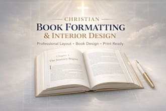 design and format christian book, interior layout, book design