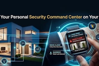 develop a custom security app linking smart home sensors to wearables for alerts