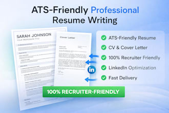 create ats friendly professional resume and CV
