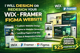 make wix framer website design figma godaddy framer page website redesign design