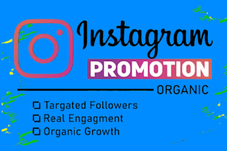 do organic instagram growth, marketing and promotion