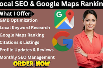 deliver local seo service busniess listing google map monthly local gmb ranking