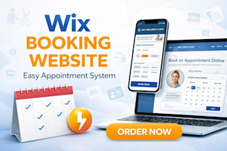 create a wix service website with booking functionality