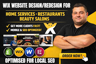 build wix site for home services restaurant beauty salon business website design