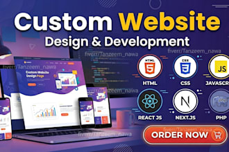 custom website development full stack, frontend backend