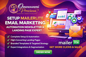 setup mailerlite email marketing automation newsletter landing page expert
