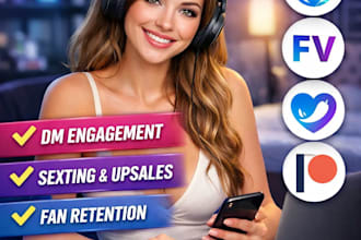 be virtual assistant VA chatter for your fanvue, onlyfans, fansly, patreon