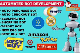 do checkout bot, walmart bot, auto buying bot, pokémon bot, auto purchase bot