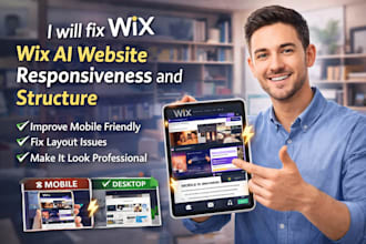 fix wix ai website responsiveness and improve layout structure