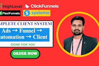 build complete funnel, meta ads and automation system