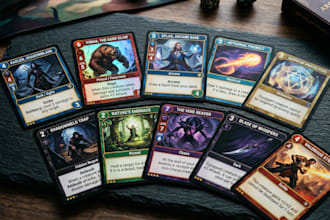 create tcg card design, trading card game artwork, collectible card illustration