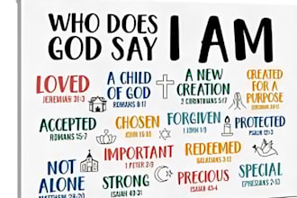 design christian affirmation printable affirmation card, motivational card