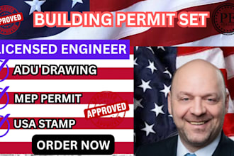 building permit set,adu permit drawing,mep permit,beam layout,stamp drawing