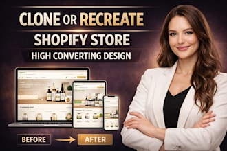 duplicate or clone shopify store, redesign shopify website, dropshipping store