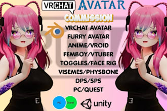 custom vrchat avatar commission anime vrc avatar furry nsfw avatar vr character