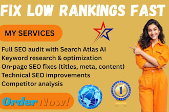 fix low rankings using search atlas ai SEO strategy
