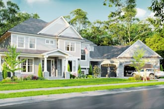 design modern 3d farmhouse, farm house layout, farmhouse model
