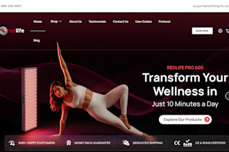 design medical equipment website red light therapy website medical supply store